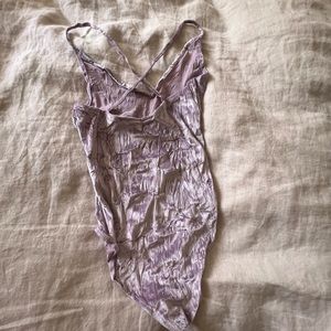 Top shop bodysuit, lavender and velvet